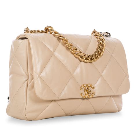 chanel flap 19 sizes|chanel 19 dark beige.